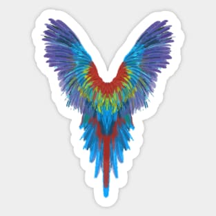 Splashes of colour with Macaw Sticker